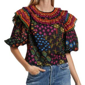 Farm Rio Fruit Garden Cotton Blouse